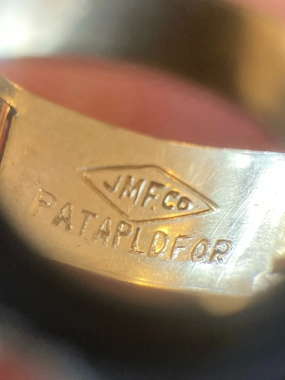 Antique “CR” Monogram Gold-Filled Ring Signed Maker’s Mark